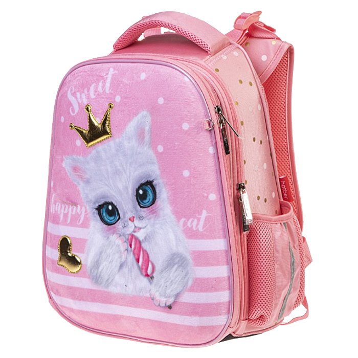 Рюкзак Ergonomic Classic "Кошечка с мороженым" 37х29х17 см EVA материал светоотраж. 