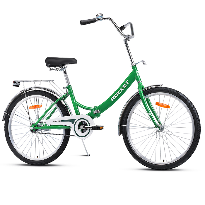Велосипед 24" Rocket City Fold 24, цвет зеленый, размер 16"