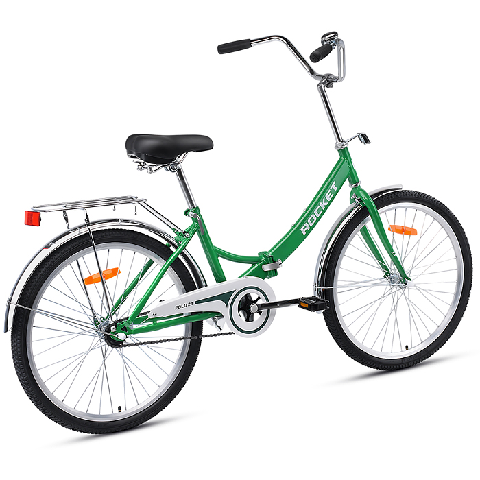 Велосипед 24" Rocket City Fold 24, цвет зеленый, размер 16"