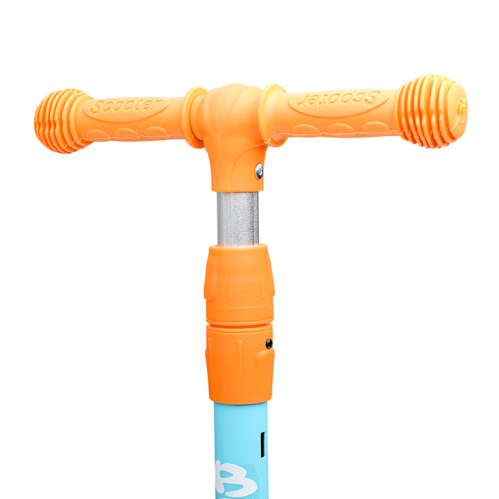 Фото к товару Самокат U001196Y 3-х кол., оранжево-голубой, PU, в коробке Самокат U001196Y 3-х кол., оранжево-голубой, PU, в коробке