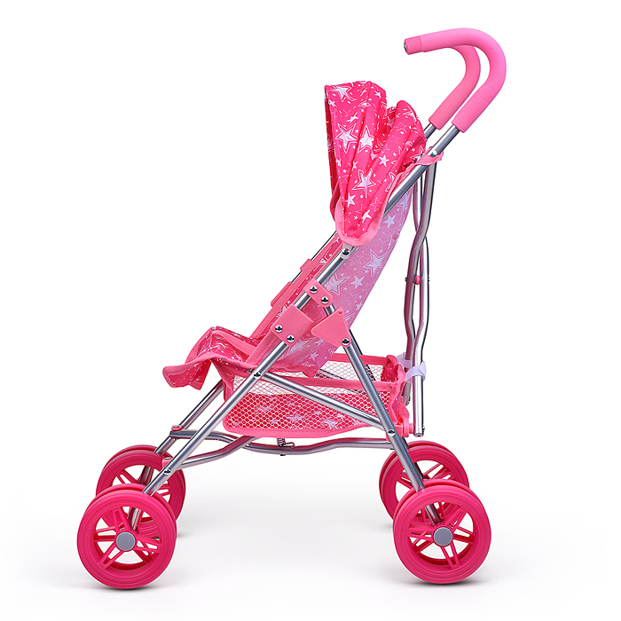Коляска для кукол 9642A металлическая, прогулочная, складная