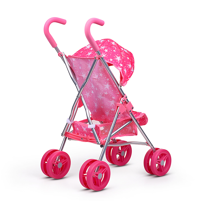 Коляска для кукол 9642A металлическая, прогулочная, складная