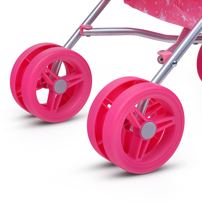 Коляска для кукол 9642A металлическая, прогулочная, складная