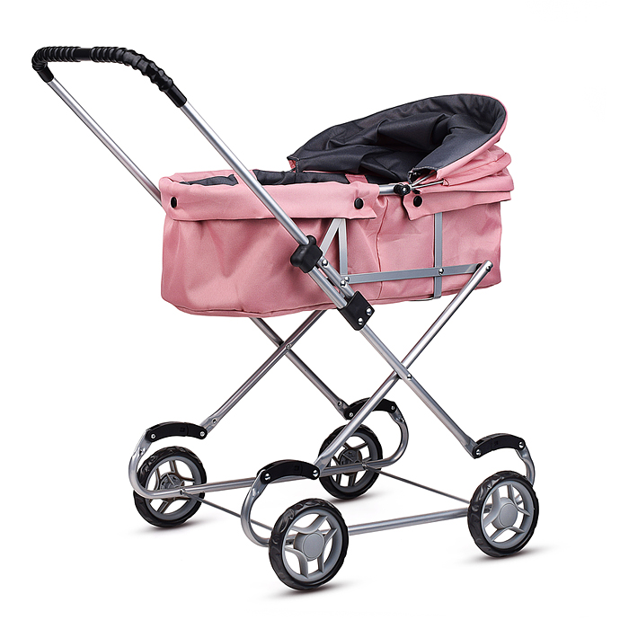Фото к товару Коляска для кукол 9308W металлическая, складная, прогулочная с капюшоном, цвет розовый Коляска для кукол 9308W металлическая, складная, прогулочная с капюшоном, цвет розовый