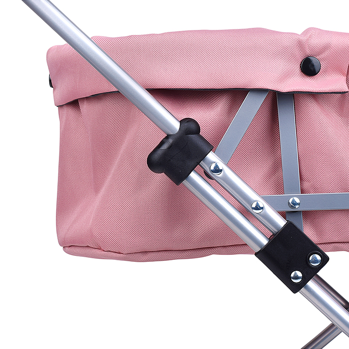 Фото к товару Коляска для кукол 9308W металлическая, складная, прогулочная с капюшоном, цвет розовый Коляска для кукол 9308W металлическая, складная, прогулочная с капюшоном, цвет розовый