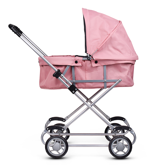 Фото к товару Коляска для кукол 9308W металлическая, складная, прогулочная с капюшоном, цвет розовый Коляска для кукол 9308W металлическая, складная, прогулочная с капюшоном, цвет розовый