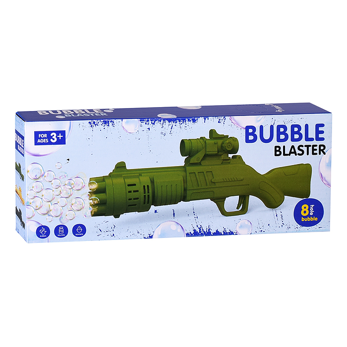 Пистолет 3939-141 "Bubble" для мыльных пузырей, в коробке