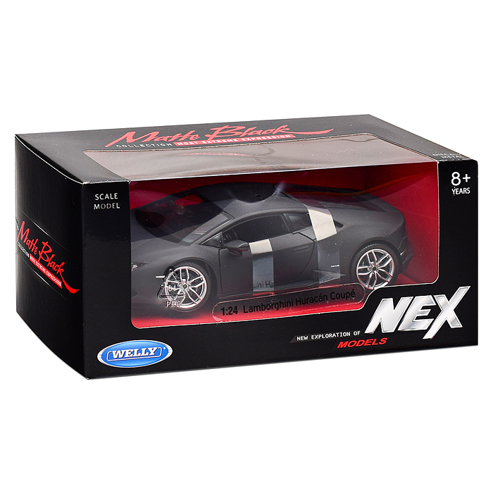 Машинка 1:24 Lamborghini Huracan Coupe, черный матовый