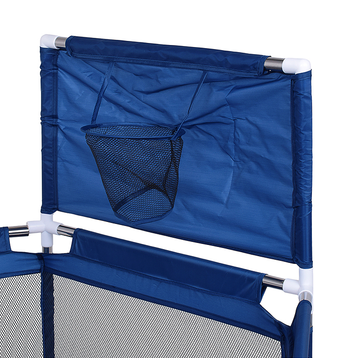 Манеж детский М9-1 шестигранный с баскетбольным кольцом (113*130*65) цвет синий