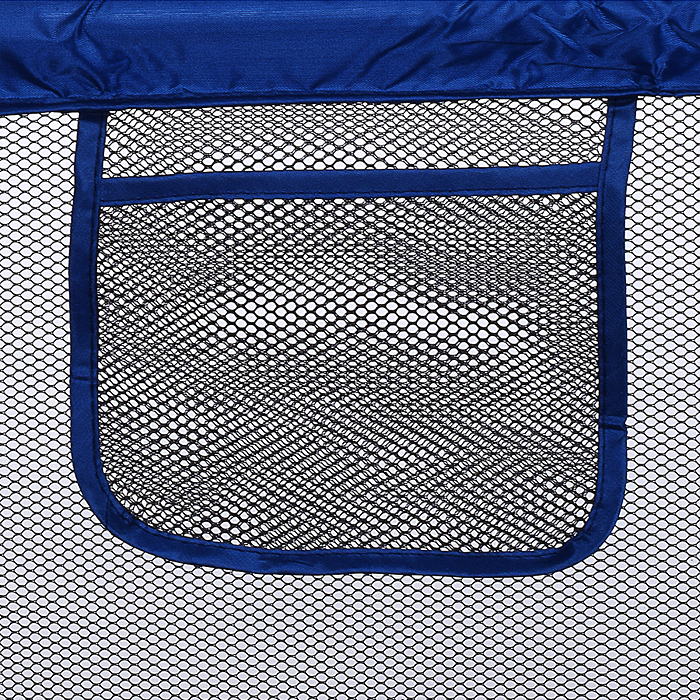 Манеж детский М11-1 прямоугольный с баскетбольным кольцом и воротами (120*180*60) цвет синий