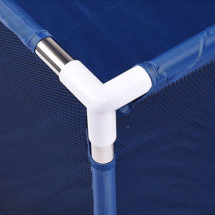 Манеж детский М11-1 прямоугольный с баскетбольным кольцом и воротами (120*180*60) цвет синий