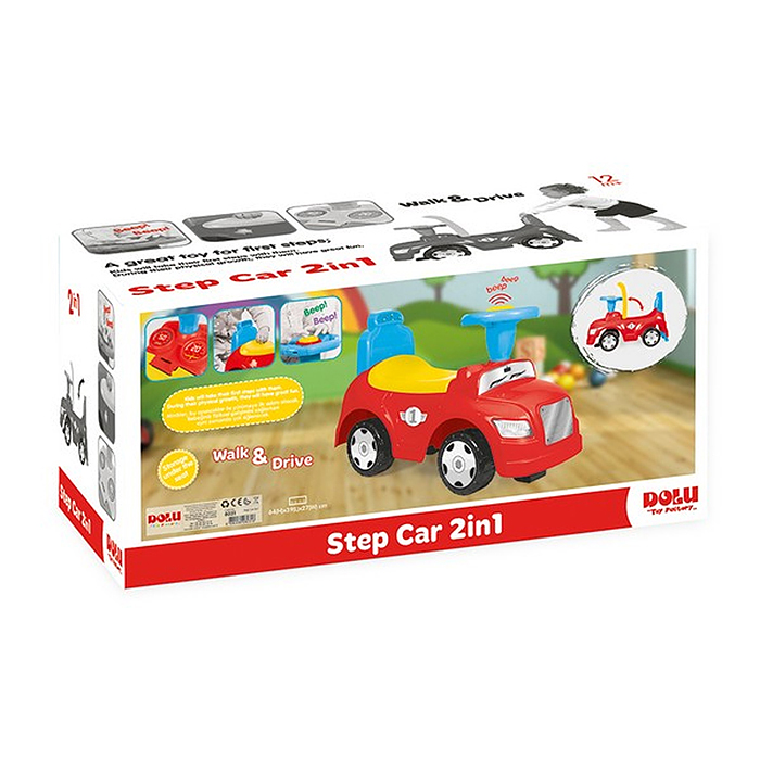 Машина-каталка step, звук, красная