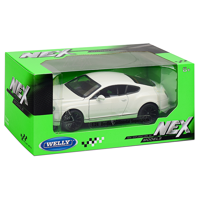 Машинка 1:24 Bentley Continental Supersports, белый