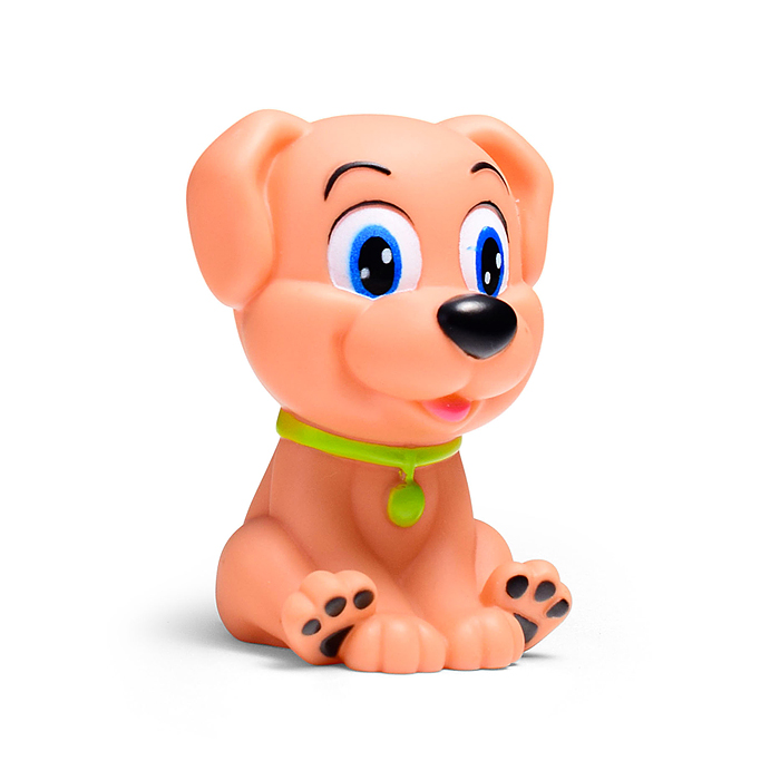 Игрушка пластизоль для ванны "Собачка" в сетке 