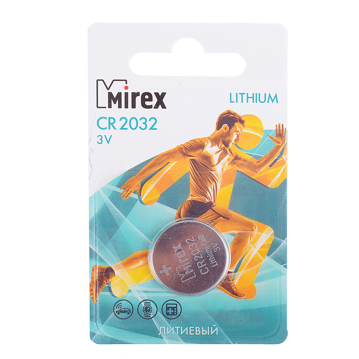 Батарея литиевая Mirex CR2032 3V 1 шт. ecopack Батарея литиевая Mirex CR2032 3V 1 шт. ecopack