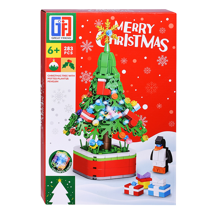 Конструктор 123-840 "Елочка с подарками" 283 (дет.)