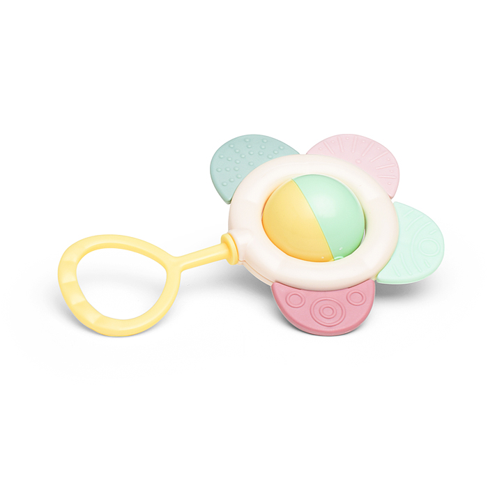 Погремушка-прорезыватель с ручкой "Цветочек" (в пакете)