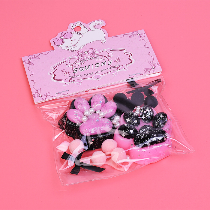 Игрушка-антистресс 00-6528 "Лапка котика с бантиком"