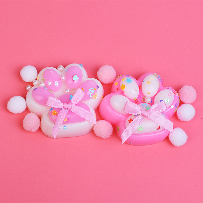 Игрушка-антистресс 00-6528 "Лапка котика с бантиком"