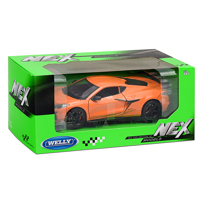 Машинка 1:24 Chevrolet Corvette Z06, оранжевый