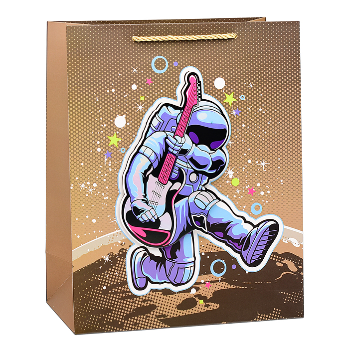 Пакет подарочный 00-6359 "Energetic astronaut" 26х32х12 см