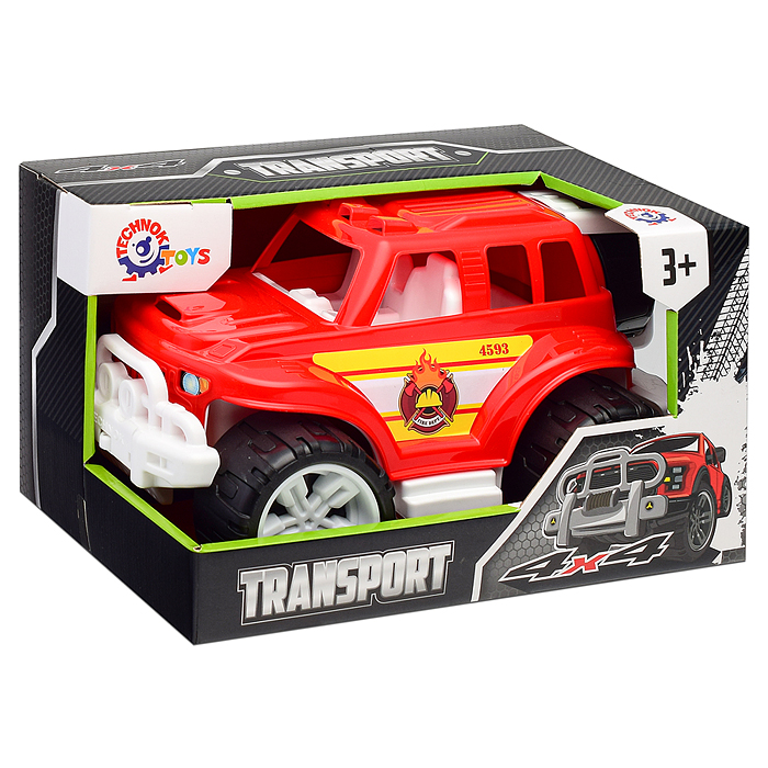 Фото к товару Машина внедорожник «Пожарный» в подарочной упаковке Машина внедорожник «Пожарный» в подарочной упаковке