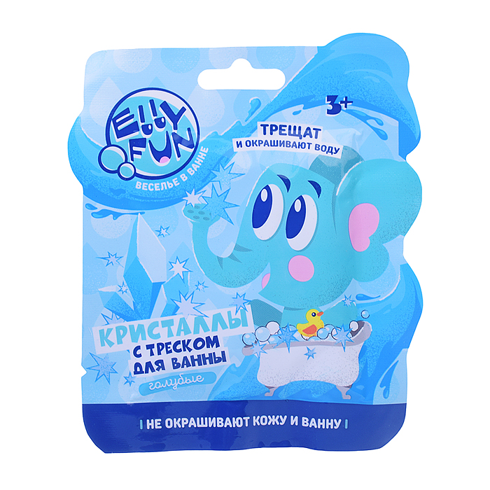 Кристаллы с треском Ellyfun 1 цв голубой 