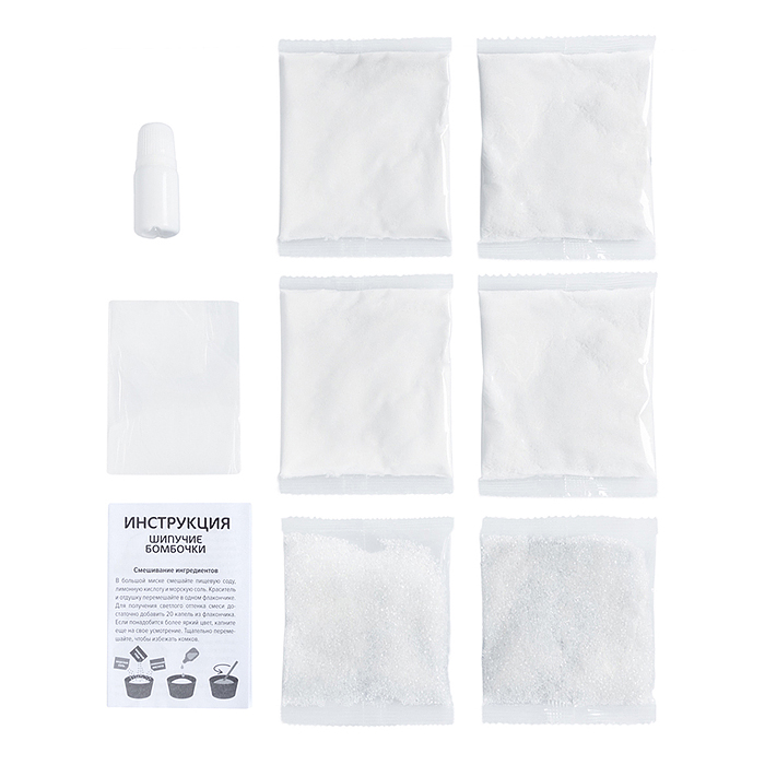 Набор для опытов "Шипучие бомбочки. Аромат яблока" 3 в 1