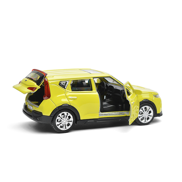 Фото к товару Машина металл KIA soul длина 12 см, двери, багаж., инерц, салатовый Машина металл KIA soul длина 12 см, двери, багаж., инерц, салатовый