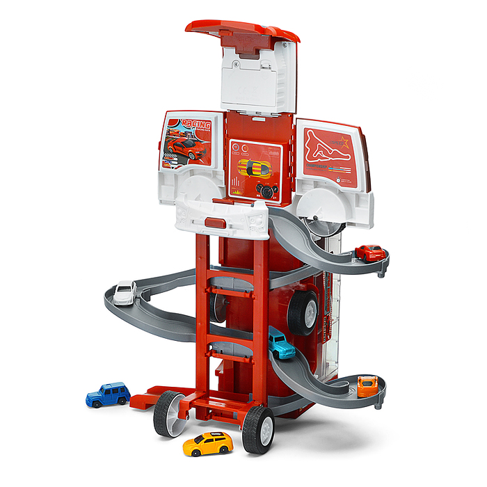 Трек-Трейлер SJ685A-1 "Пожарный" в коробке