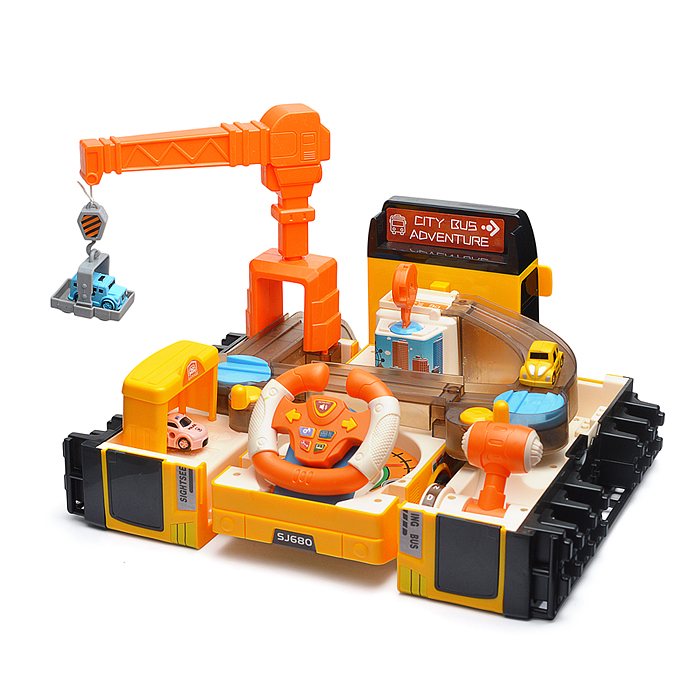 Автобус-Трек SJ680B-1 "Строитель" в коробке