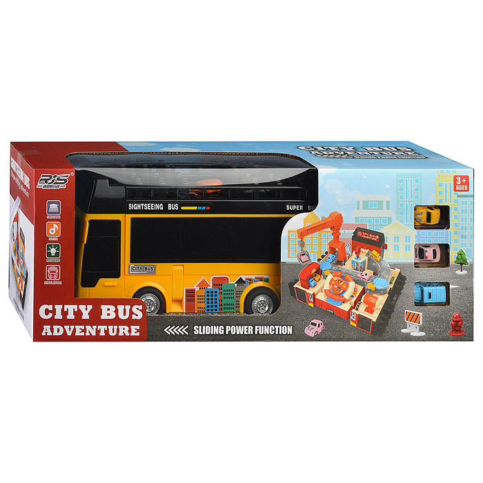 Автобус-Трек SJ680B-1 "Строитель" в коробке