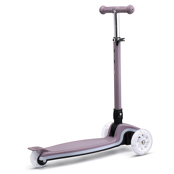 Самокат трёхколёсный R0198 ROCKET колёса световые PU, цвет мокко