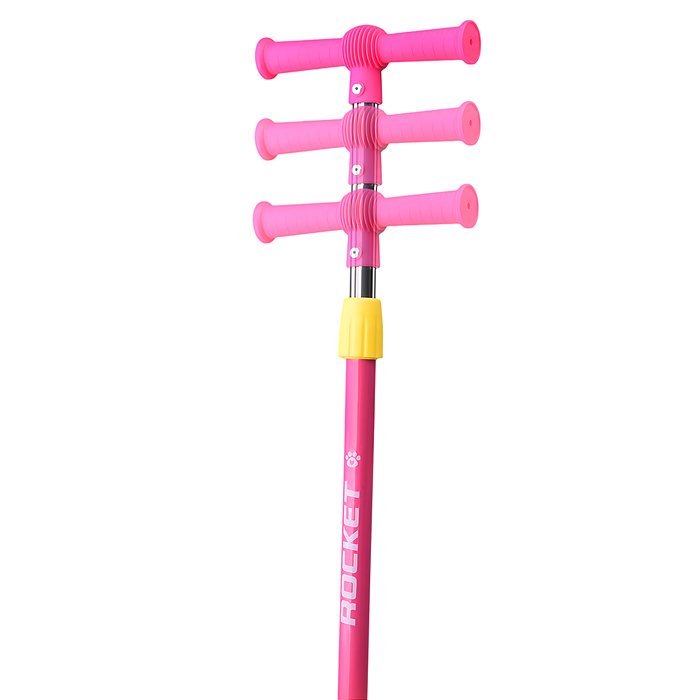 Самокат трёхколёсный R0203 ROCKET колёса PVC, цвет розово-жёлтый