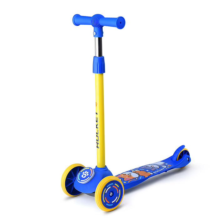 Самокат трёхколёсный R0203 ROCKET колёса PVC, цвет сине-жёлтый