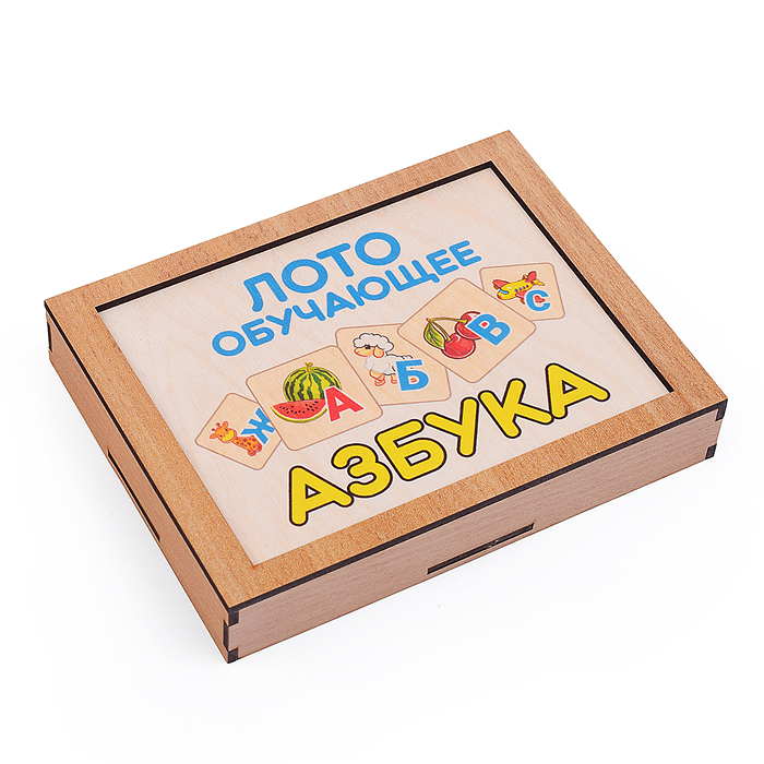 Фото к товару Лото обучающее "Азбука" дер. Лото обучающее "Азбука" дер.