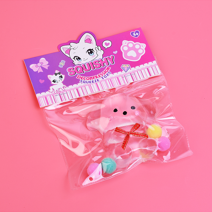 Игрушка-антистресс 00-6516 "Хрустально-прозрачный котик"