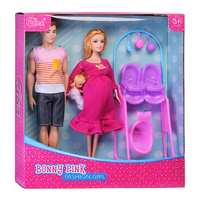 Набор кукол Z003A "Молодые родители" в коробке