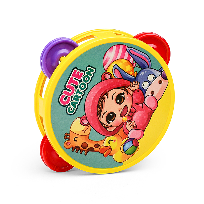 Набор музыкальных инструментов XY2023-9 (бубен,трещотка, губная гармошка) в пакете