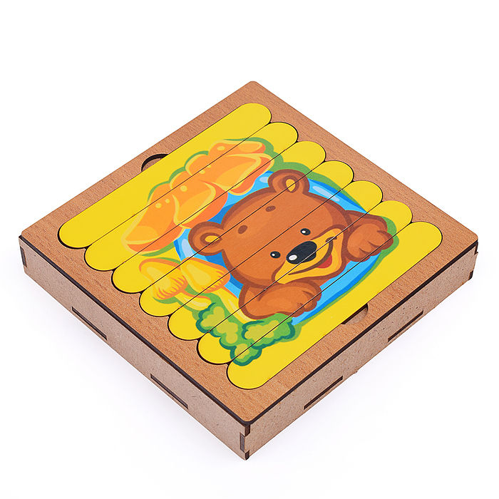 Пазлы-палочки "Зверята" дер.