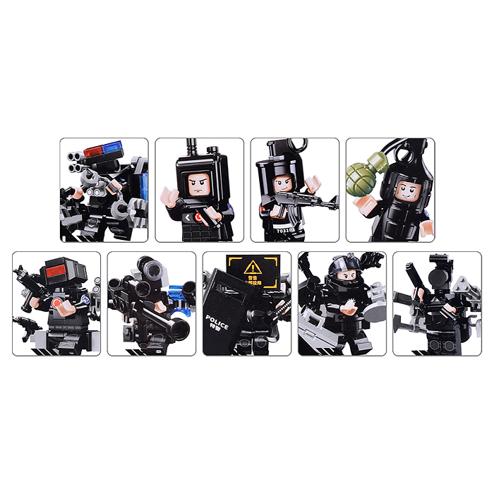 Конструктор пластмассовый 703101(1-9) "Операция Black Hawk" в коробке