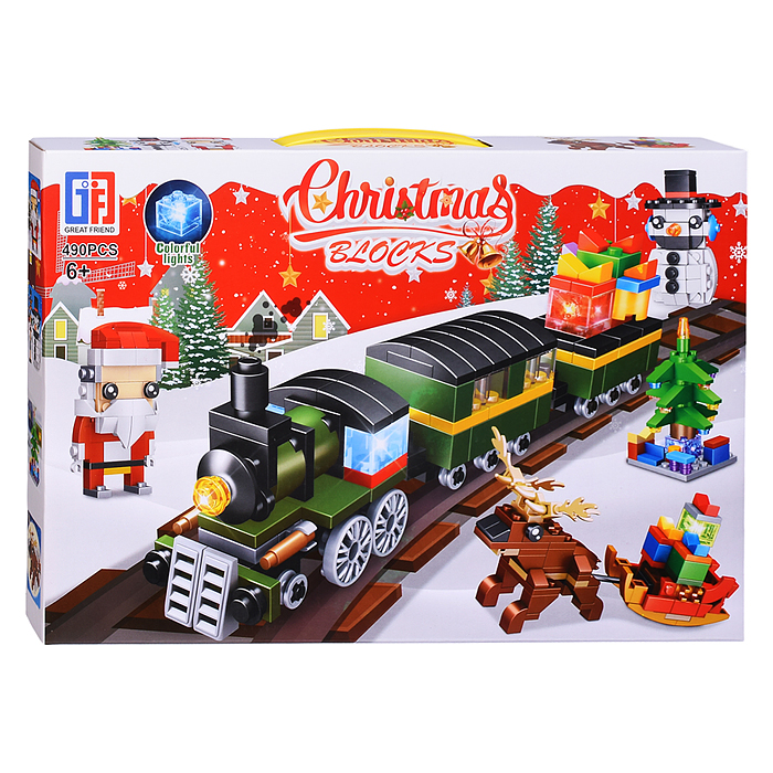 Конструктор 123-507 "Рождественский поезд" 490 (дет.)