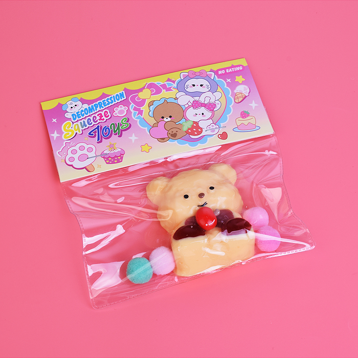 Игрушка-антистресс 00-6519 "Кремовый мишка"