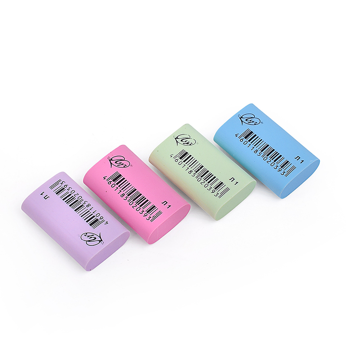 Ластик Л1, 35х22х10 мм, пастельный, в ассортименте