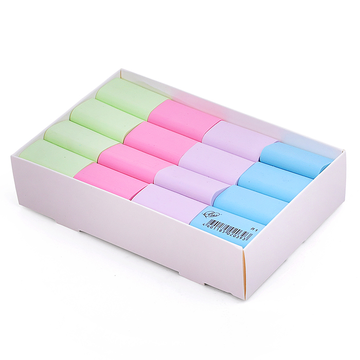 Ластик Л1, 35х22х10 мм, пастельный, в ассортименте