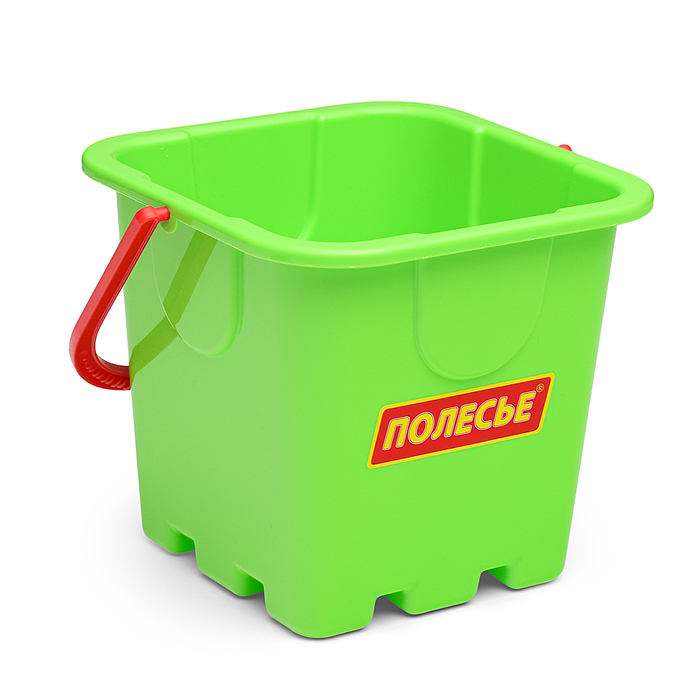 Набор №290: ведро-крепость большое, совок №8, грабельки №8, формочки (краб №2 + морская звезда №2 + 