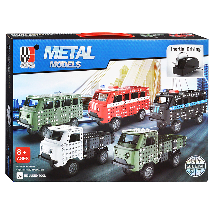 Фото к товару Конструктор металлический FD837 "Полицейская Буханка" (389 дет.) в коробке Конструктор металлический FD837 "Полицейская Буханка" (389 дет.) в коробке