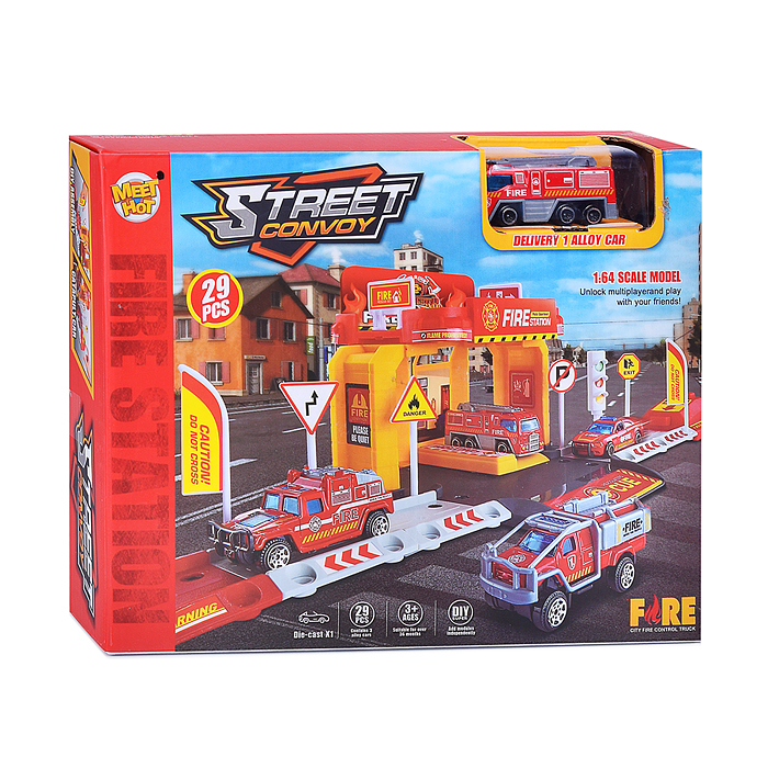 Парковка-трек MH-184 "Street convoy-3" в коробке