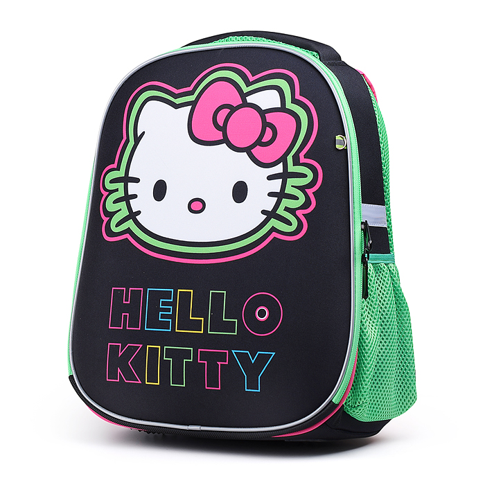 Рюкзак каркасный, Hello Kitty, Neon формованный из полимеров, материал: нейлон, полиэстер, полно