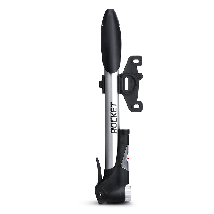 Насос ручной велосипедный Rocket, алюминий, A/V, Presta, монометр